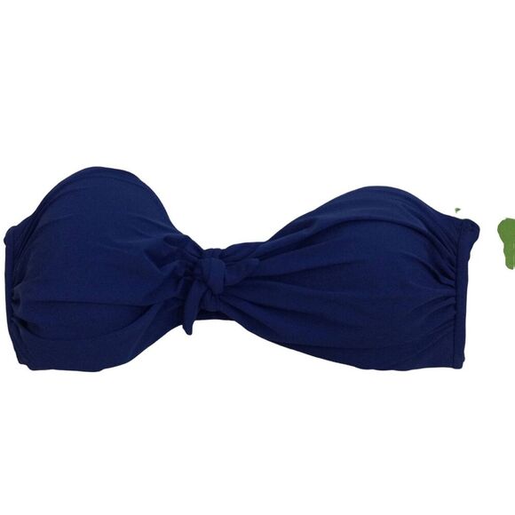Kate Spade New York Blue Grove Beach Tie Bandeau Bikini Top Womens Medium - Picture 1 of 5